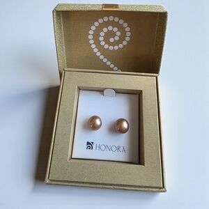 Honora Gold Pearl Earrings